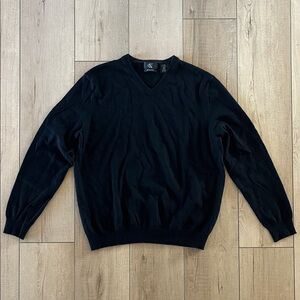 Calvin Klein Women’s Classic Black V-Neck Wool Sweater